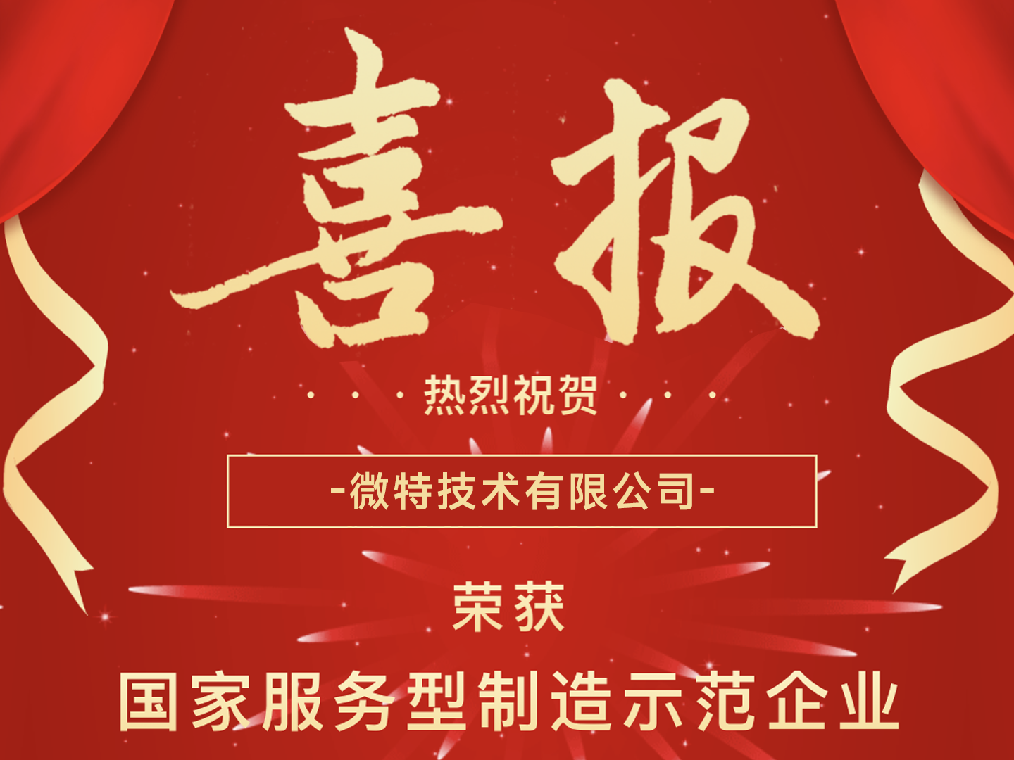 國家級榮譽！微特榮獲國家服務(wù)型制造示范企業(yè)